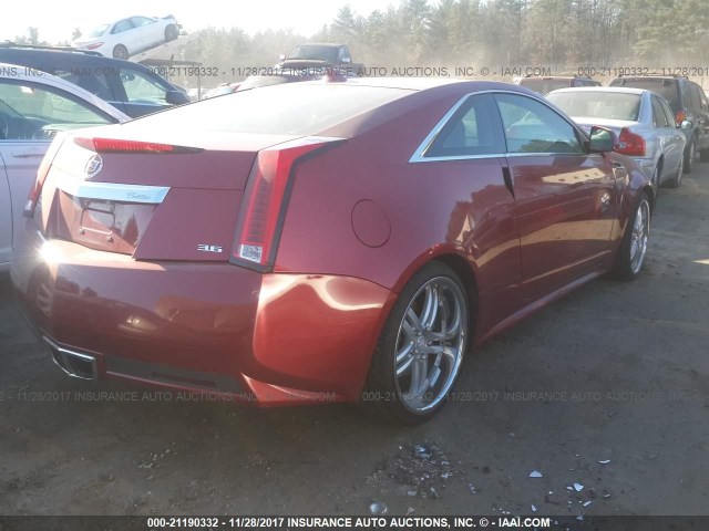 1G6DA1ED1B0128477 - 2011 CADILLAC CTS RED photo 4