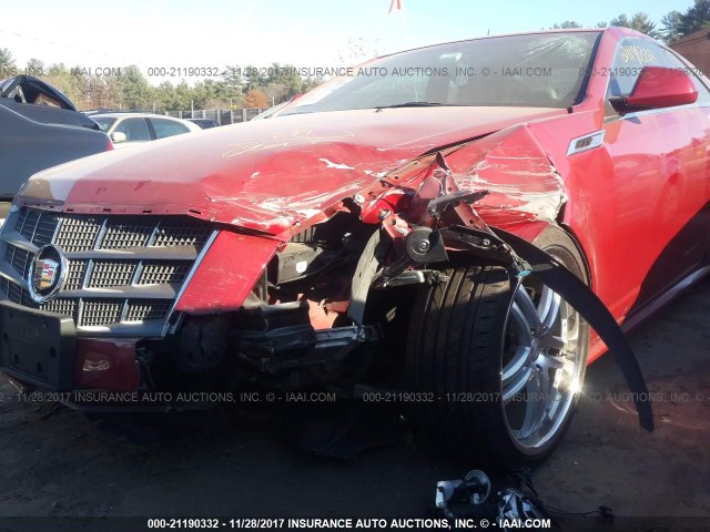 1G6DA1ED1B0128477 - 2011 CADILLAC CTS RED photo 6