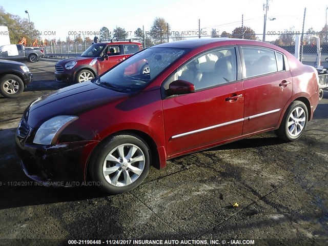 3N1AB6AP7AL668477 - 2010 NISSAN SENTRA 2.0/2.0S/SR/2.0SL RED photo 2