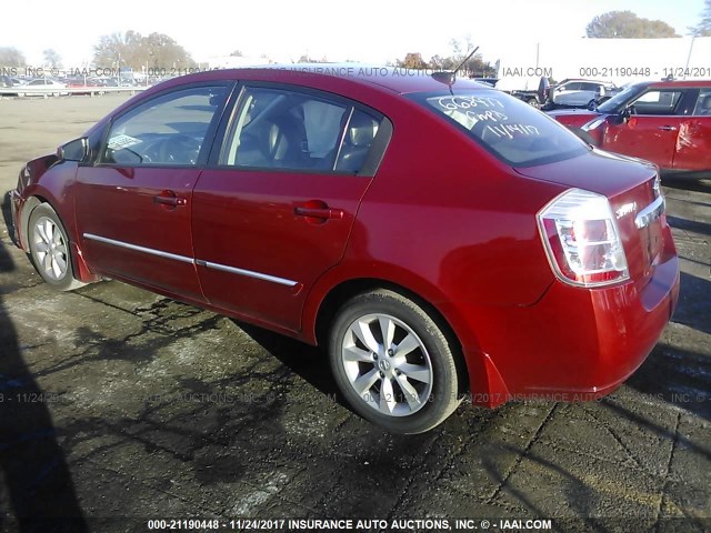 3N1AB6AP7AL668477 - 2010 NISSAN SENTRA 2.0/2.0S/SR/2.0SL RED photo 3