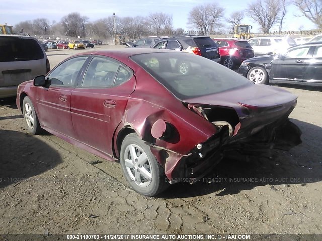 2G2WP522151175620 - 2005 PONTIAC GRAND PRIX RED photo 3