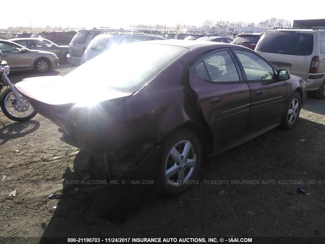 2G2WP522151175620 - 2005 PONTIAC GRAND PRIX RED photo 4