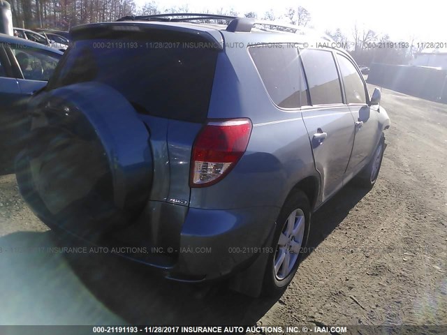 JTMBK31V285041761 - 2008 TOYOTA RAV4 LIMITED BLUE photo 4