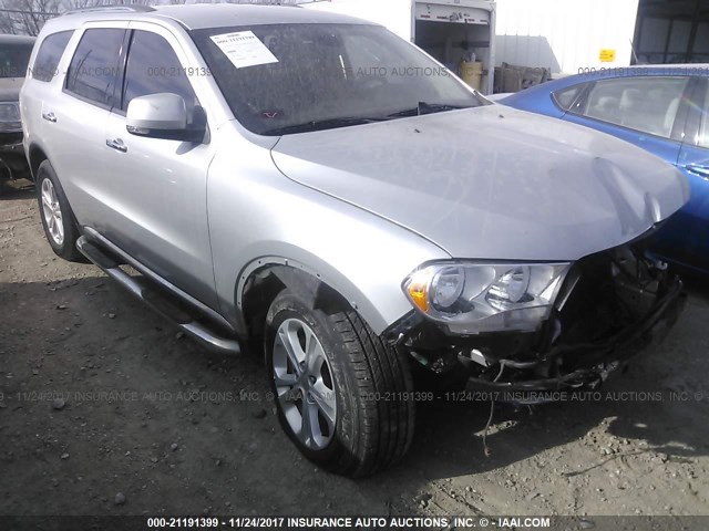 1C4RDJDG4DC614370 - 2013 DODGE DURANGO CREW SILVER photo 1