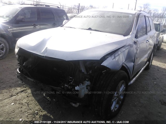 1C4RDJDG4DC614370 - 2013 DODGE DURANGO CREW SILVER photo 2