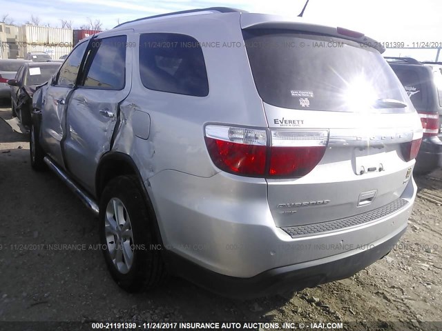 1C4RDJDG4DC614370 - 2013 DODGE DURANGO CREW SILVER photo 3