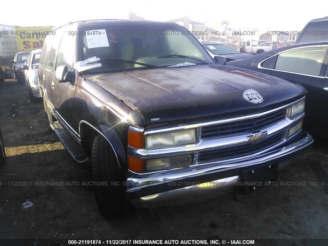 1GNEC13R4TJ416328 - 1996 CHEVROLET TAHOE C1500 MAROON photo 1