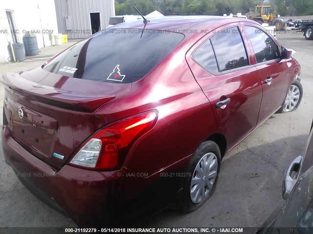 3N1CN7AP8GL903449 - 2016 NISSAN VERSA S/S PLUS/SV/SL RED photo 4