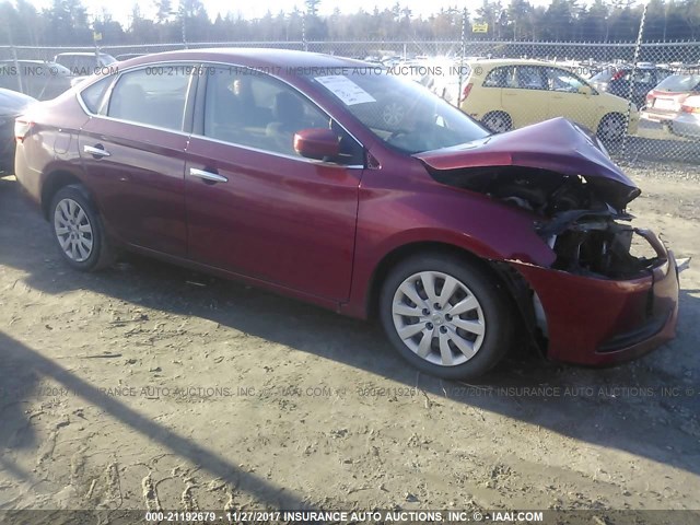 3N1AB7AP0DL722793 - 2013 NISSAN SENTRA S/SV/SR/SL RED photo 1