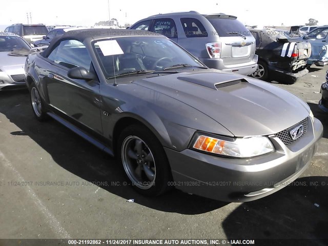 1FAFP45X22F137871 - 2002 FORD MUSTANG GT GRAY photo 1