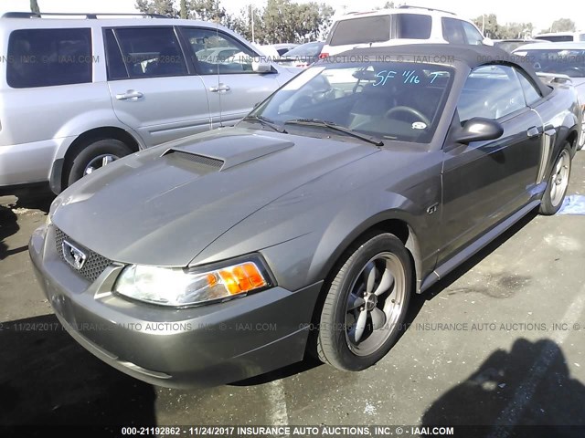 1FAFP45X22F137871 - 2002 FORD MUSTANG GT GRAY photo 2