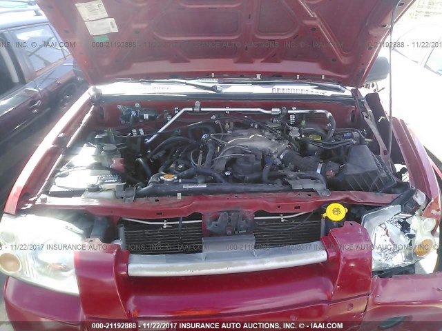 1N6ED27T84C480201 - 2004 NISSAN FRONTIER CREW CAB XE V6 RED photo 10