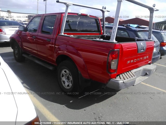 1N6ED27T84C480201 - 2004 NISSAN FRONTIER CREW CAB XE V6 RED photo 3