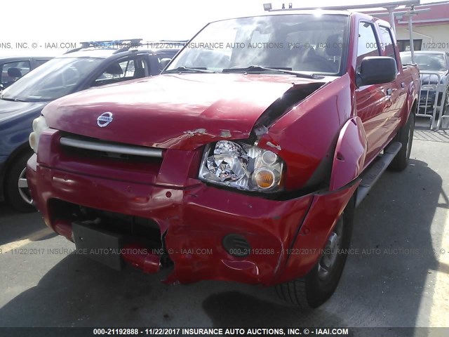 1N6ED27T84C480201 - 2004 NISSAN FRONTIER CREW CAB XE V6 RED photo 6