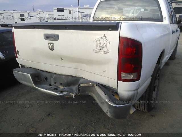 1D7HA18K66J159562 - 2006 DODGE RAM 1500 ST WHITE photo 6