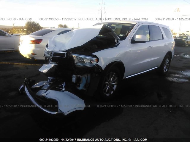 1C4RDHAGXHC677217 - 2017 DODGE DURANGO SXT WHITE photo 2