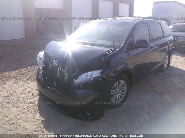 5TDYK3DC0GS734227 - 2016 TOYOTA SIENNA XLE/LIMITED BLACK photo 2