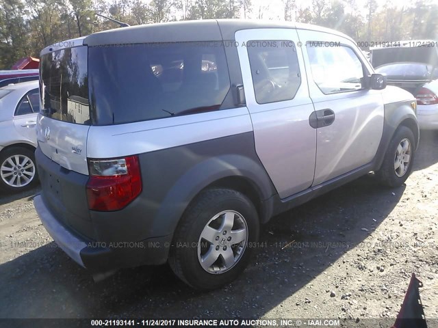 5J6YH18584L015216 - 2004 HONDA ELEMENT EX GRAY photo 4