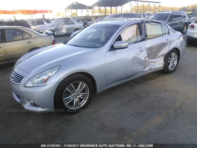 JN1CV6AP4DM718925 - 2013 INFINITI G37 JOURNEY/SPORT SILVER photo 2