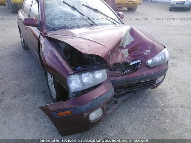 KMHDN55D12U052692 - 2002 HYUNDAI ELANTRA GLS/GT RED photo 6