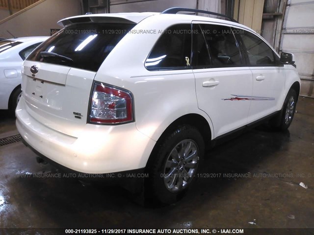 2FMDK49CX7BA63367 - 2007 FORD EDGE SEL PLUS WHITE photo 4