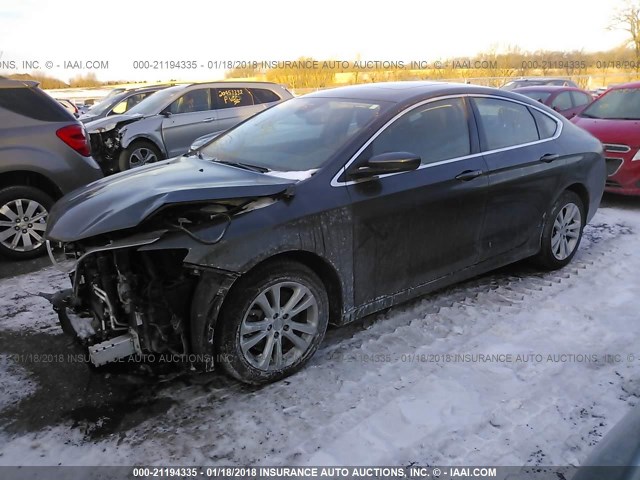 1C3CCCAG1GN121459 - 2016 CHRYSLER 200 LIMITED GRAY photo 2