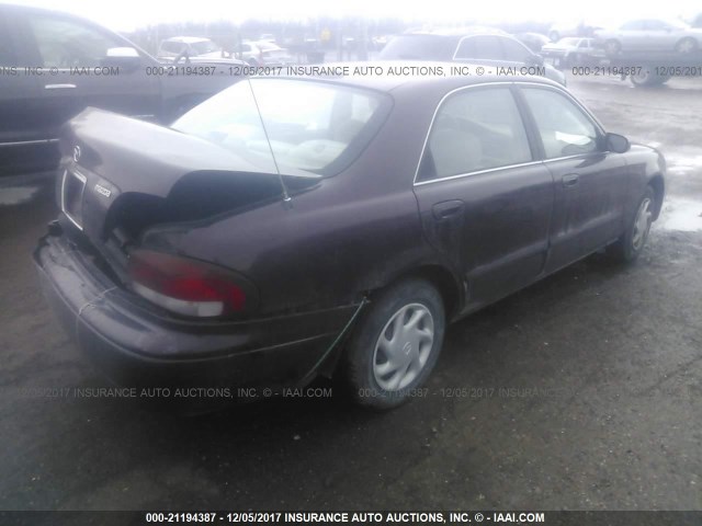 1YVGF22CXW5757400 - 1998 MAZDA 626 DX/LX BURGUNDY photo 4