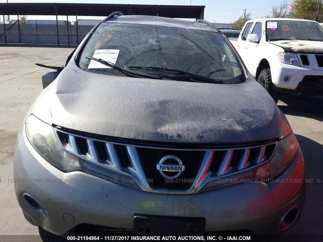 JN8AZ18U59W106238 - 2009 NISSAN MURANO S/SL GRAY photo 6