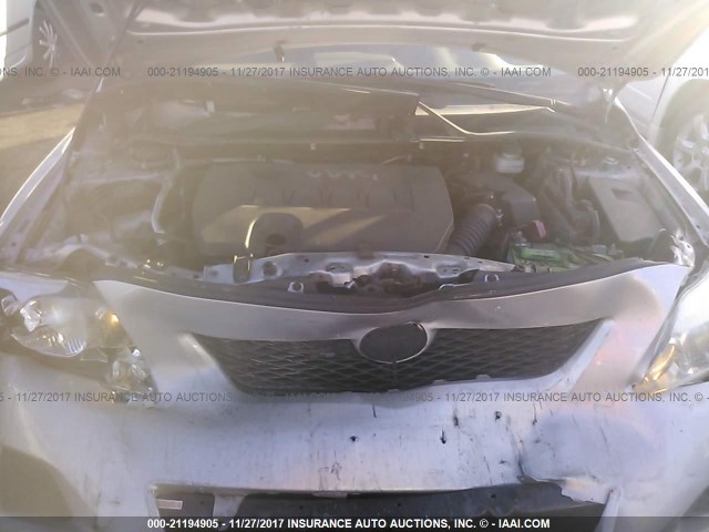 JTDBL40EX99041036 - 2009 TOYOTA COROLLA LE/XLE SILVER photo 10