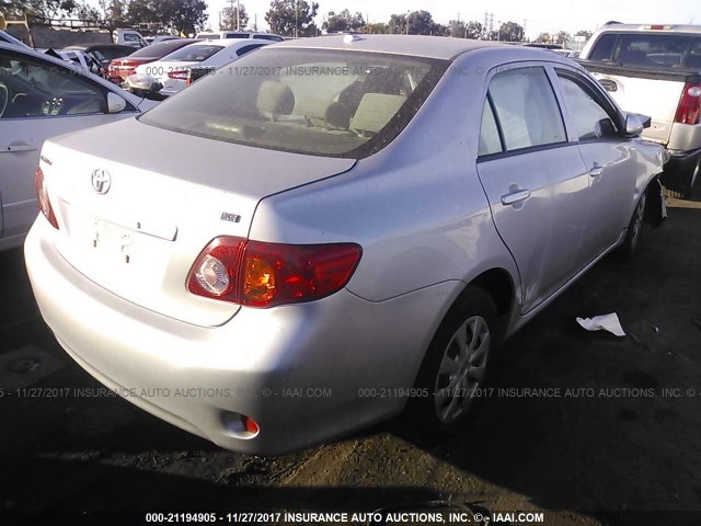 JTDBL40EX99041036 - 2009 TOYOTA COROLLA LE/XLE SILVER photo 4