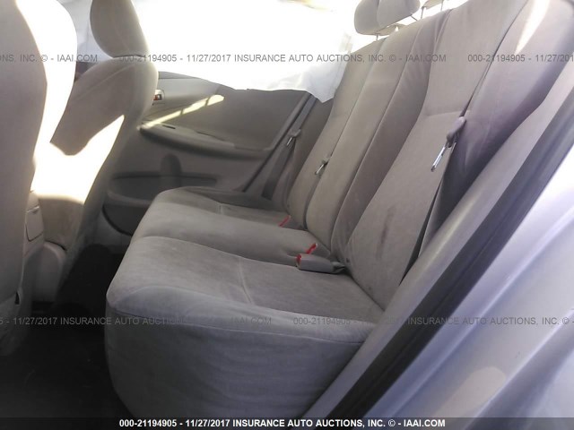 JTDBL40EX99041036 - 2009 TOYOTA COROLLA LE/XLE SILVER photo 8
