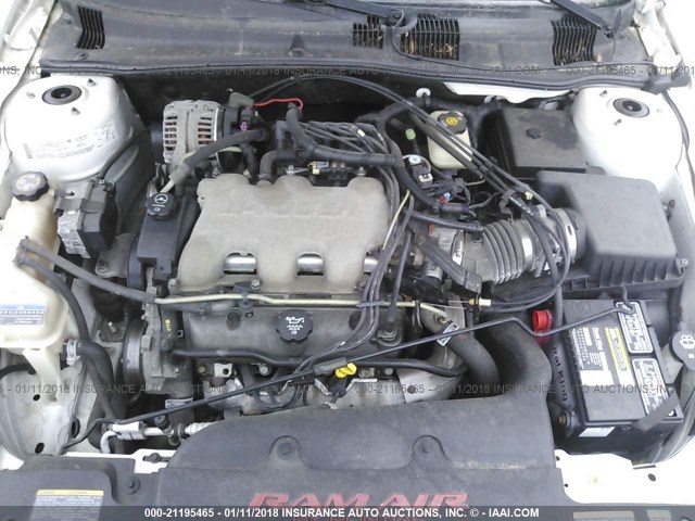 1G2NV12EX5M129499 - 2005 PONTIAC GRAND AM GT1 WHITE photo 10