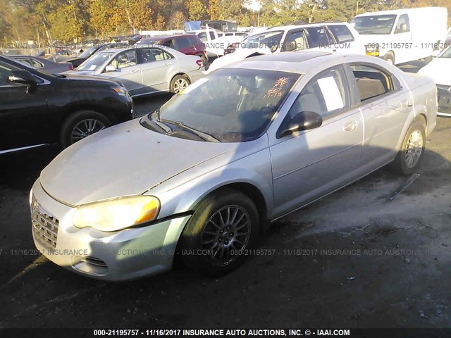 1C3EL56RX4N218041 - 2004 CHRYSLER SEBRING LXI SILVER photo 2