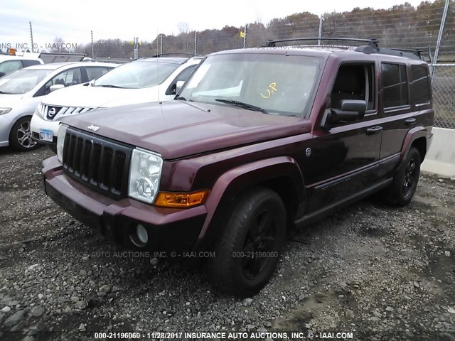 1J8HG48P97C528595 - 2007 JEEP COMMANDER MAROON photo 2