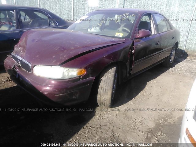 2G4WS52J421272111 - 2002 BUICK CENTURY CUSTOM RED photo 2