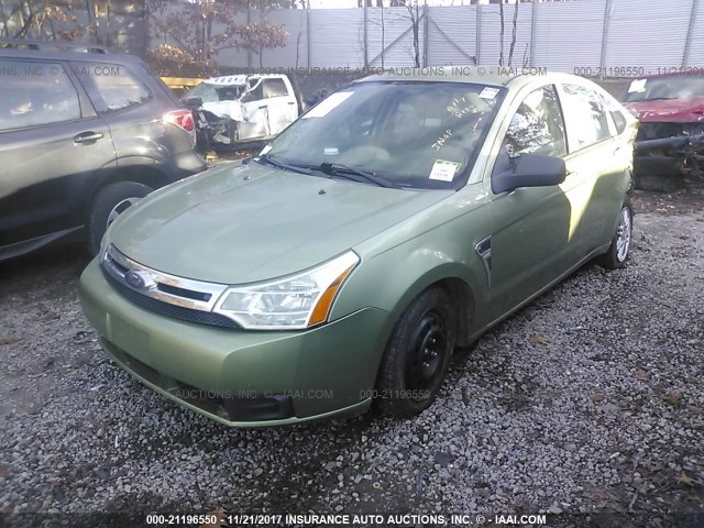 1FAHP35N28W204902 - 2008 FORD FOCUS SE/SEL/SES GREEN photo 2