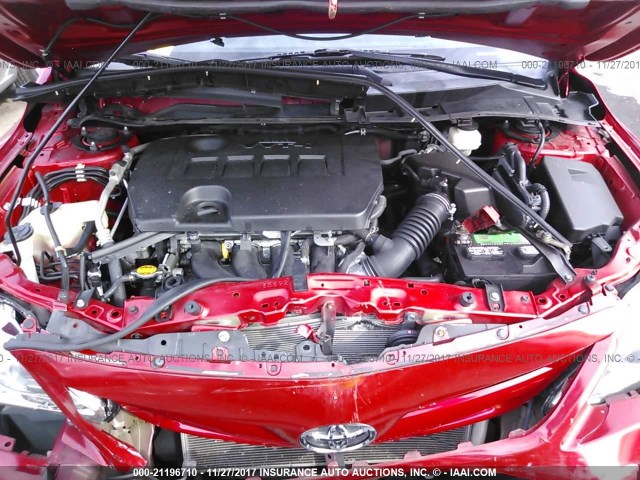 5YFBU4EE0DP186501 - 2013 TOYOTA COROLLA S/LE RED photo 10