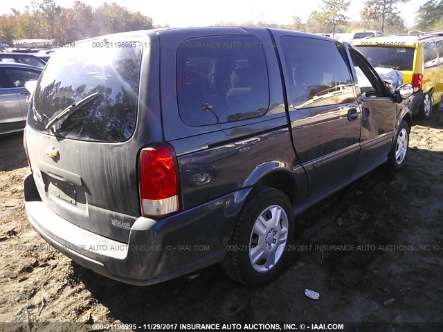 1GNDV23199D109170 - 2009 CHEVROLET UPLANDER LS Dark Blue photo 4