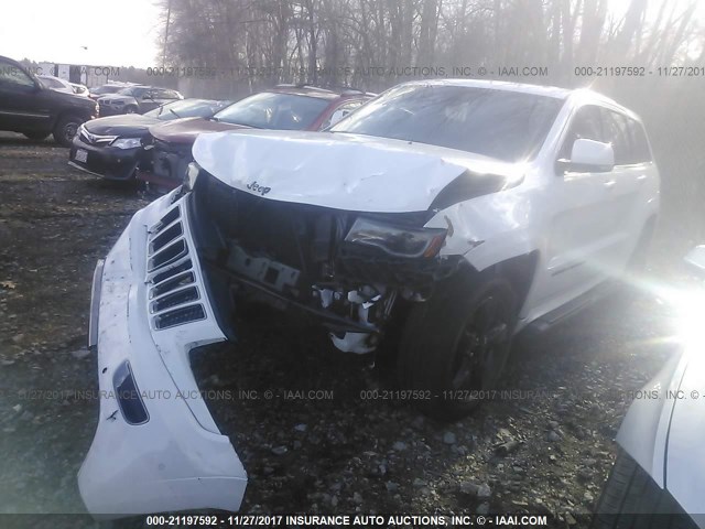 1C4RJFCG0FC111056 - 2015 JEEP GRAND CHEROKEE OVERLAND WHITE photo 2