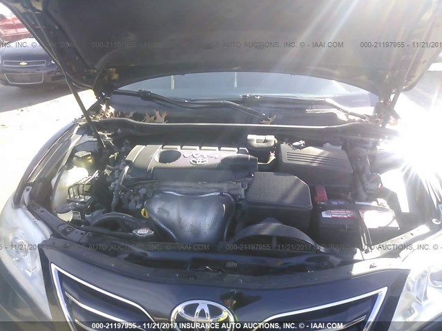 4T4BF3EKXAR021274 - 2010 TOYOTA CAMRY SE/LE/XLE BLACK photo 10