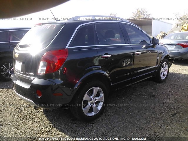 3GNAL3EK2ES609654 - 2014 CHEVROLET CAPTIVA LT BLACK photo 4