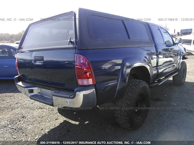 5TEUU42N38Z494971 - 2008 TOYOTA TACOMA ACCESS CAB BLUE photo 4