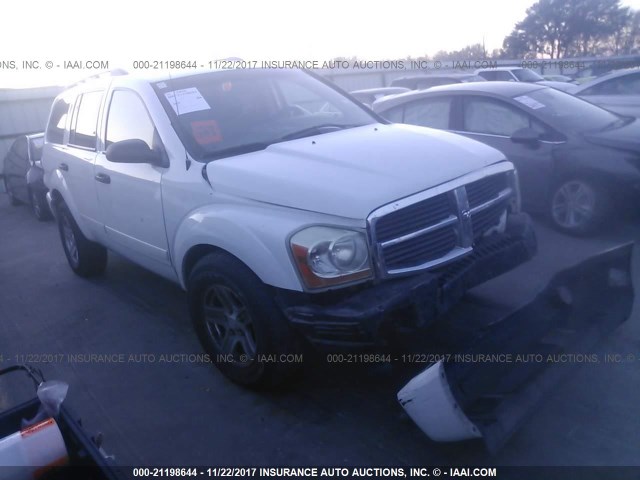 1D4HD48N34F221449 - 2004 DODGE DURANGO SLT WHITE photo 1