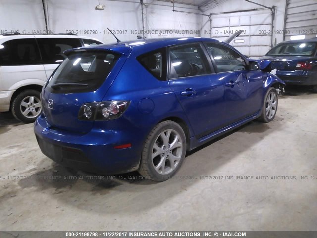 JM1BK344081791492 - 2008 MAZDA 3 HATCHBACK BLUE photo 4