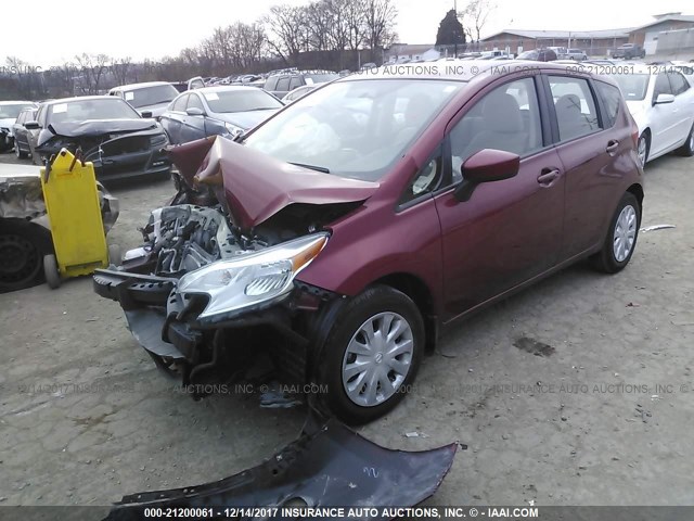 3N1CE2CP0GL367354 - 2016 NISSAN VERSA NOTE S/S PLUS/SV/SL/SR RED photo 2