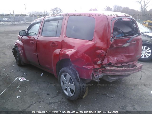 3GNBAAFWXBS537579 - 2011 CHEVROLET HHR LS წითელი ფოტო 3