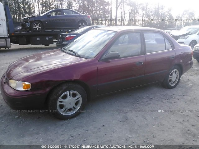 1Y1SK5281YZ418993 - 2000 CHEVROLET GEO PRIZM LSI 红色 照片 2