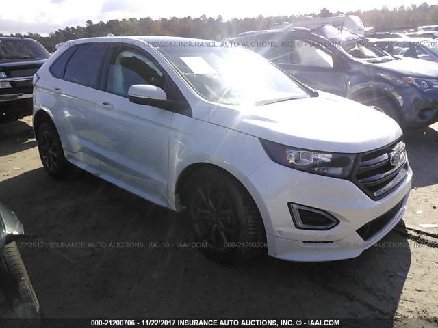 2FMTK4AP6FBB53379 - 2015 FORD EDGE SPORT WHITE photo 1