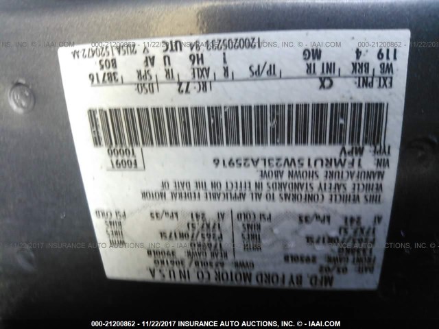 1FMRU15W23LA25916 - 2003 FORD EXPEDITION XLT GRAY photo 9