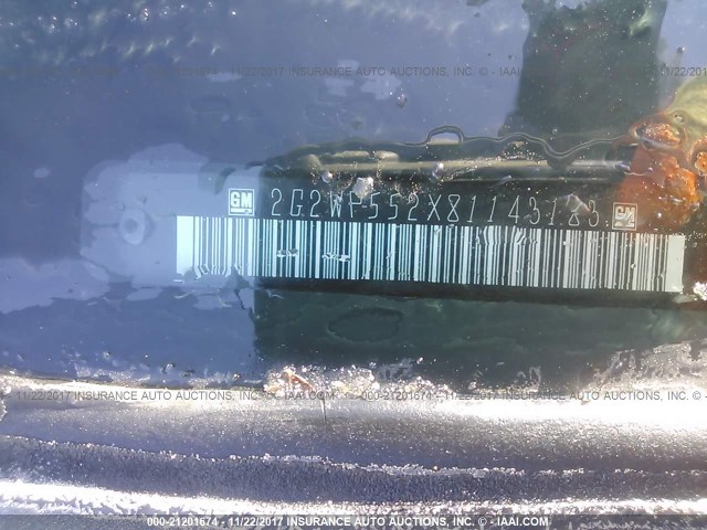 2G2WP552X81143183 - 2008 PONTIAC GRAND PRIX Qara foto 9